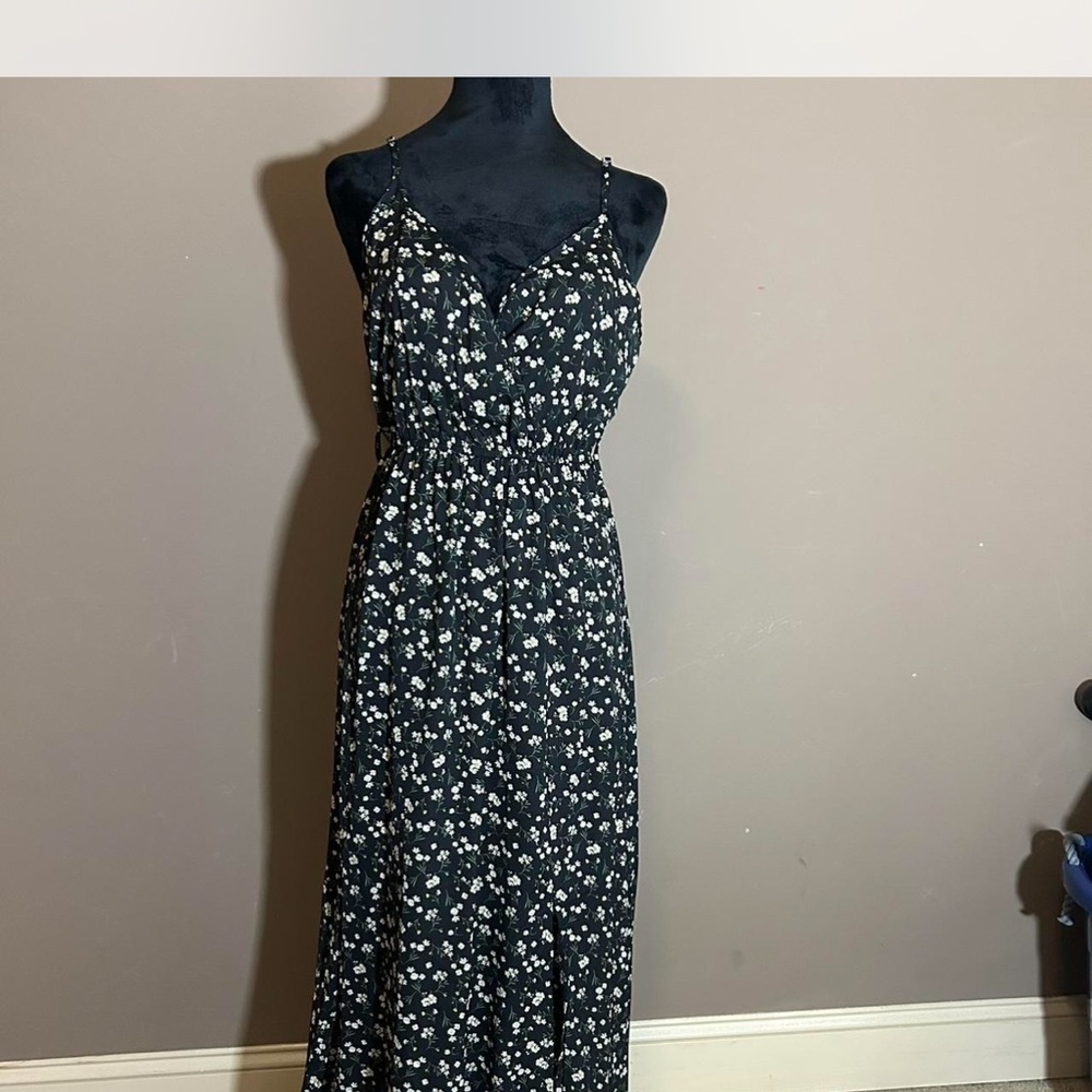 Cupshe Black Floral Maxi Dress